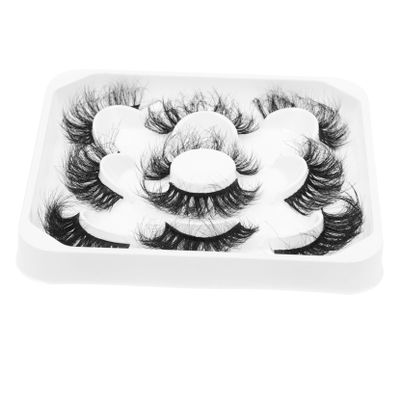 MUSISALY 5 Pairs of 25 mm False Eyelash Extensions, Natural, Long, Soft and Flexible
