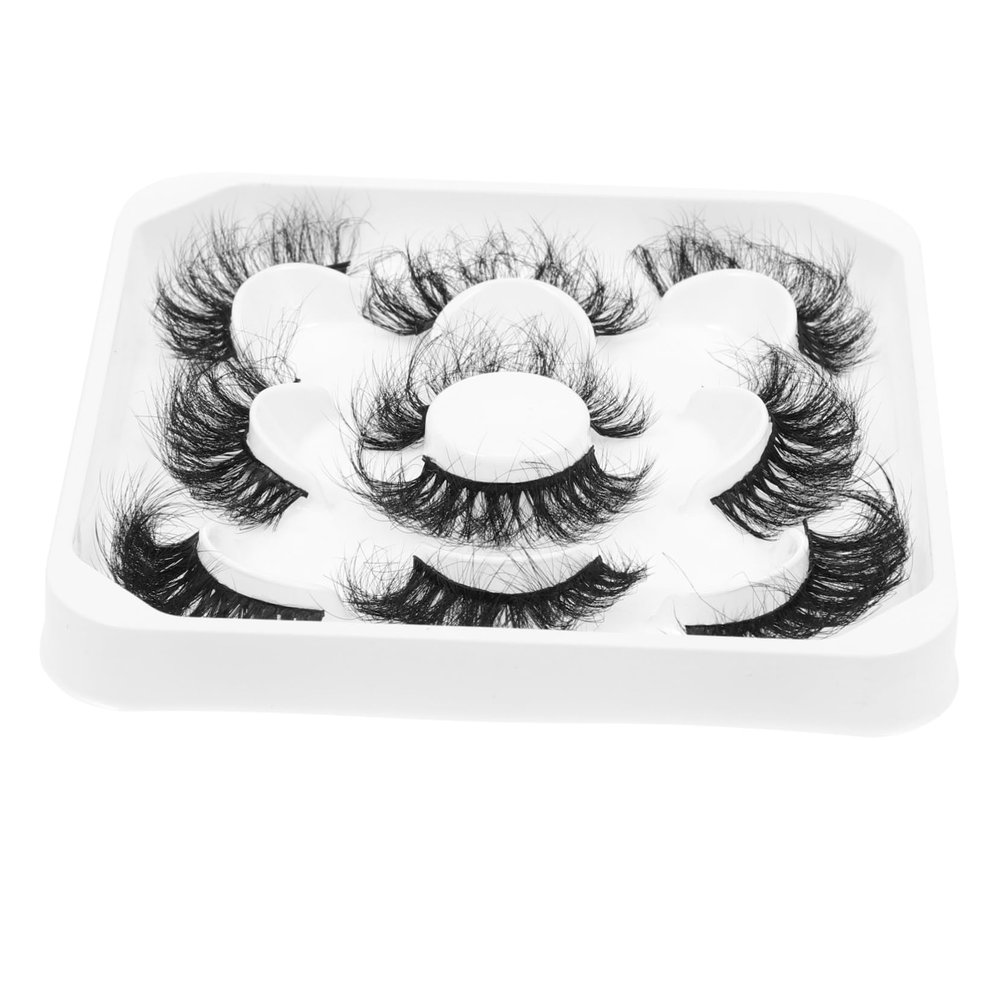 MUSISALY 5 Pairs of 25 mm False Eyelash Extensions, Natural, Long, Soft and Flexible