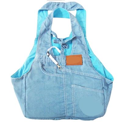 Denim Pet Shoulder Carrier for Dogs and Cats