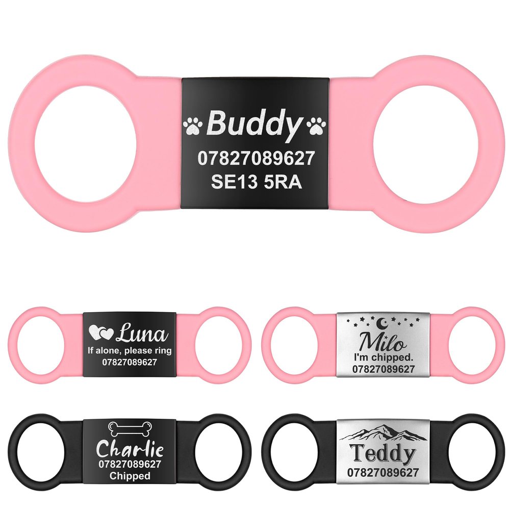 GISUREY Silent Dog Tag with Engraving