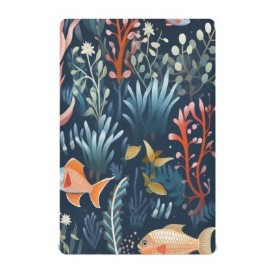 Fitted Crib Sheet, Ocean Fish, Stretchy, Portable, Breathable, Soft, for Girls and Boys