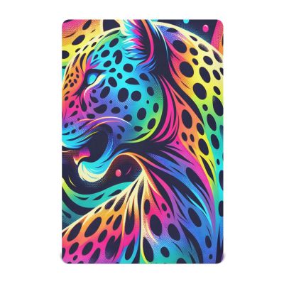 Baby Crib Fitted Sheet, Rainbow Leopard Pattern, Soft and Breathable