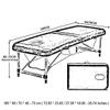 CAFIEDR Spa and Massage Table, Foldable, Adjustable, Portable, Black, 185 x 73 cm view 3