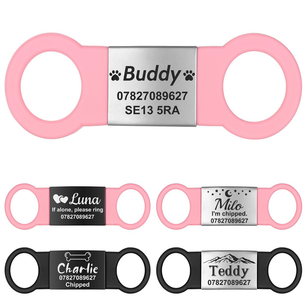 GISUREY Silent Dog Tag with Engraving