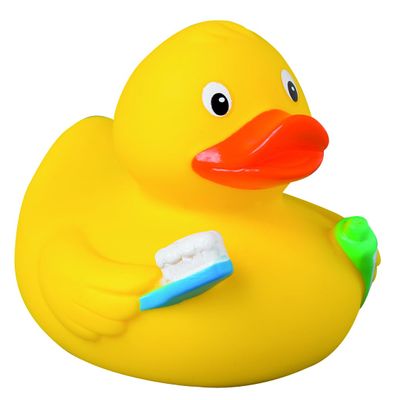 Toothbrush - Hobby Duck - Squeaky Duck - Bath Duck - approx. 8 cm