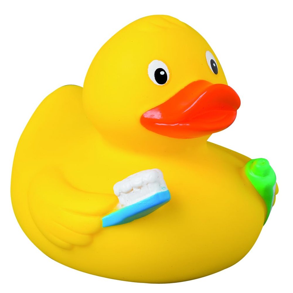 Toothbrush - Hobby Duck - Squeaky Duck - Bath Duck - approx. 8 cm
