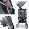 Foldable 4-Wheel Pet Stroller, Removable Cat & Dog Wagon, 360° Swivel Front Wheel, Jogging All-Terrain Cart, 30 kg Capacity view 4
