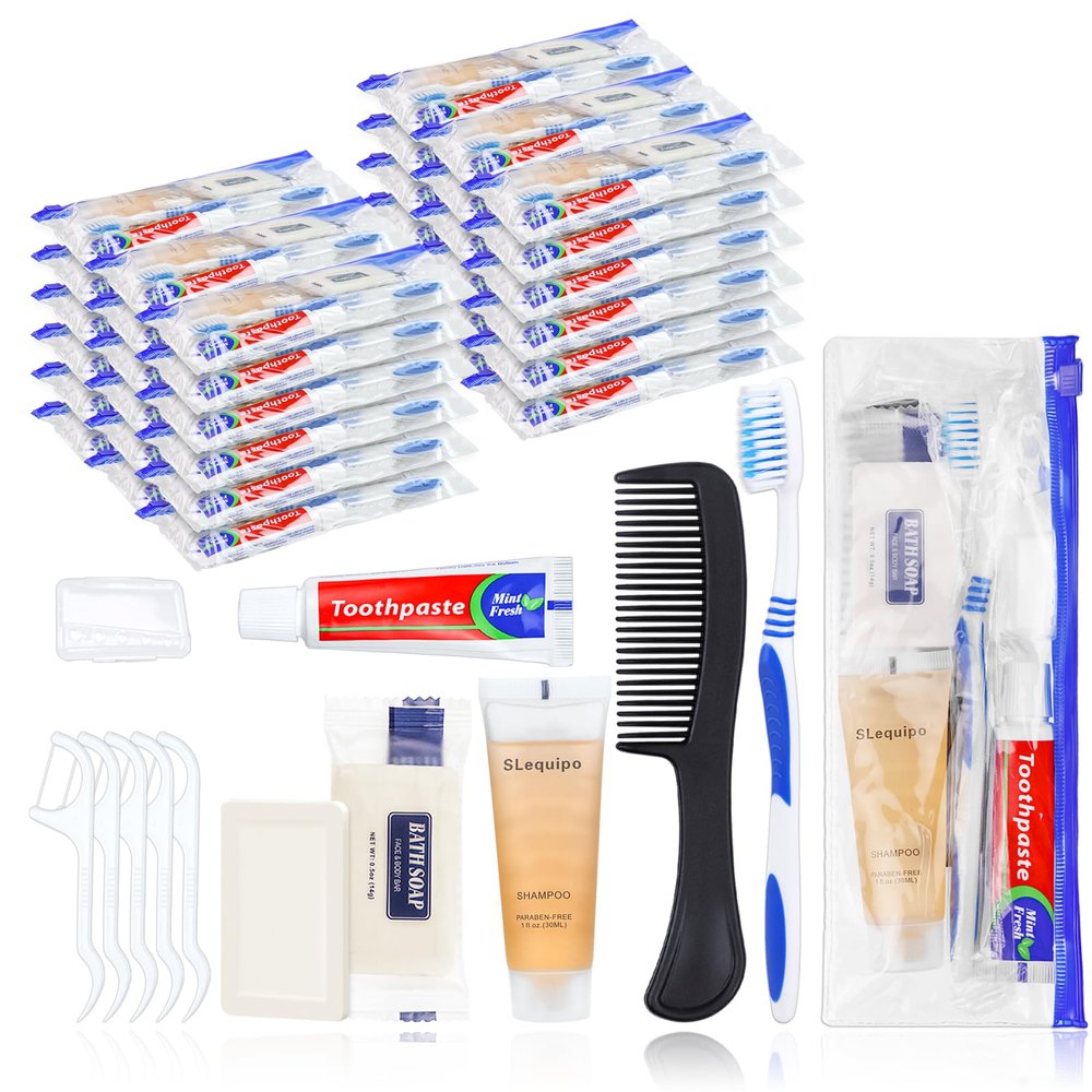 SLequipo 10-Piece Basic Hygiene Kit with Travel Toiletries