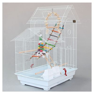 DLAZUM Large Bird Cage with Double Roof for Parrots and Small Birds