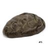 Men's Toupee with Thin-Skin V-Loop PU Base, Wavy Human Hair view 2