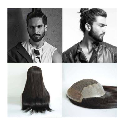 Men’s Toupee with Natural Hairline, 30.5 × 45.7 cm, Breathable Swiss Lace