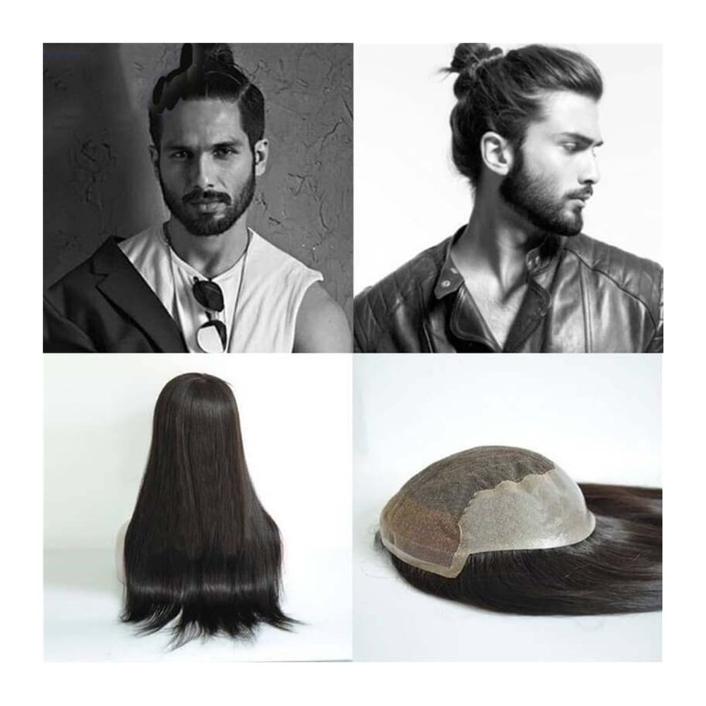 Men’s Toupee with Natural Hairline, 30.5 × 45.7 cm, Breathable Swiss Lace