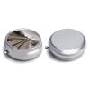 YJWANDL Round Pill Case with Train-Track Print, 3 Compartments, Style 11 view 3