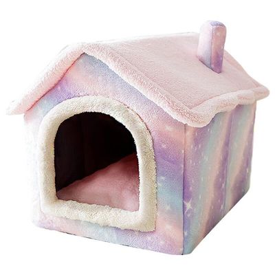 Washable Plush Cozy Cave Bed for Cats and Small Dogs