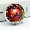 YJWANDL Round Pill Organizer with Christmas Ball Print view 4