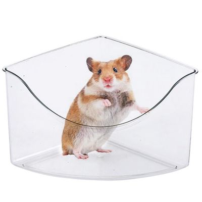 yeeplant Triangular Hamster Play Box – Clear, Scratch-Resistant Sand Bath