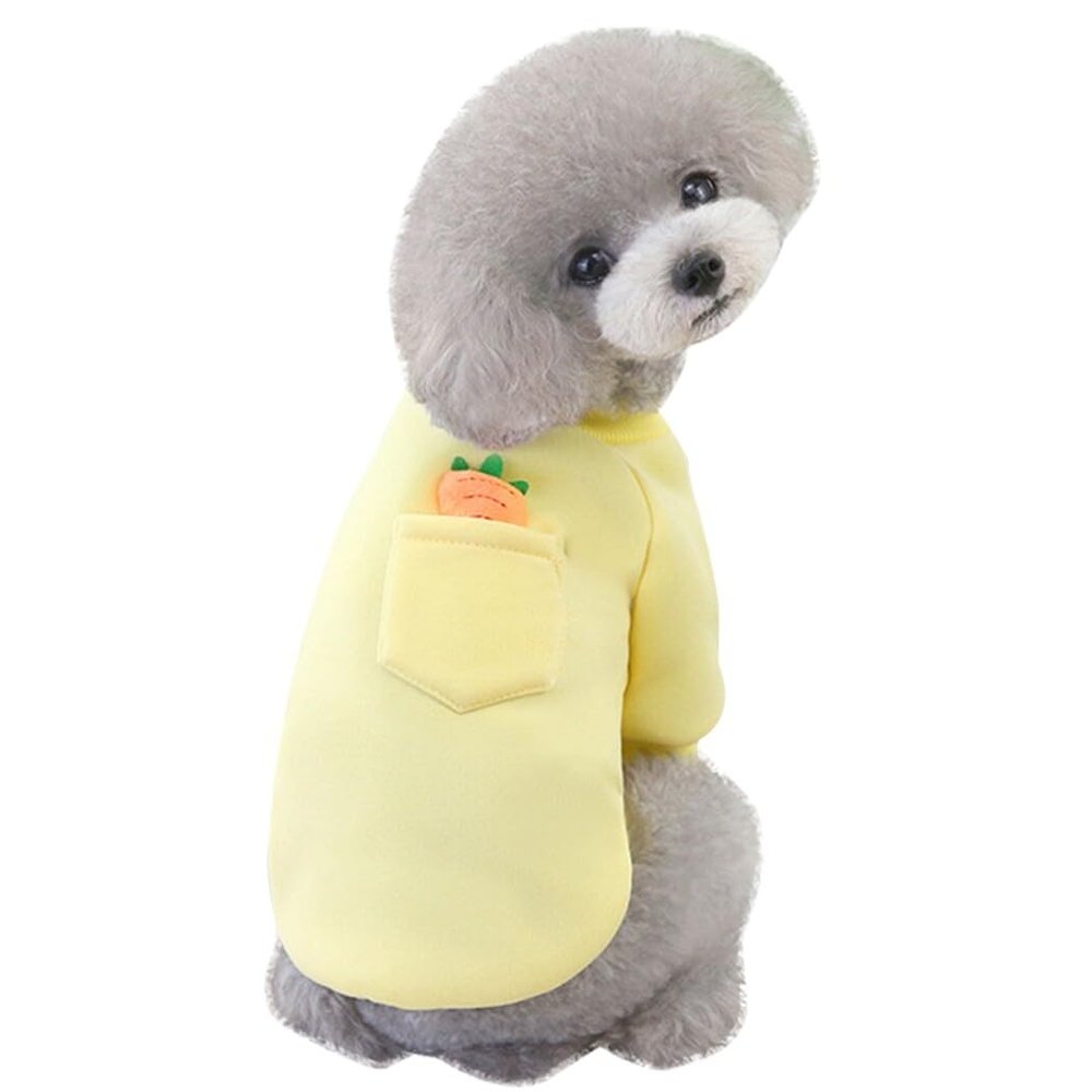 Warm Winter Sweater for Pets with Decorative Carrot Design