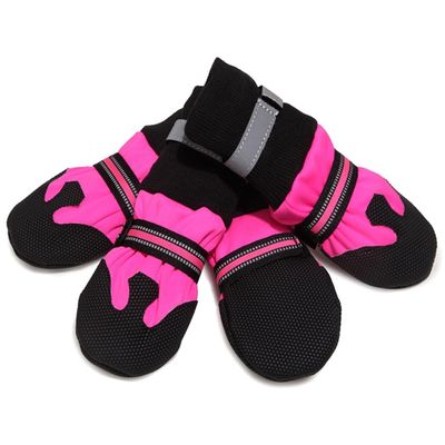 Waterproof Puppy Socks, Non-Slip Warm Breathable Paw Protectors, Reflective Dog Shoes, 4-Pack
