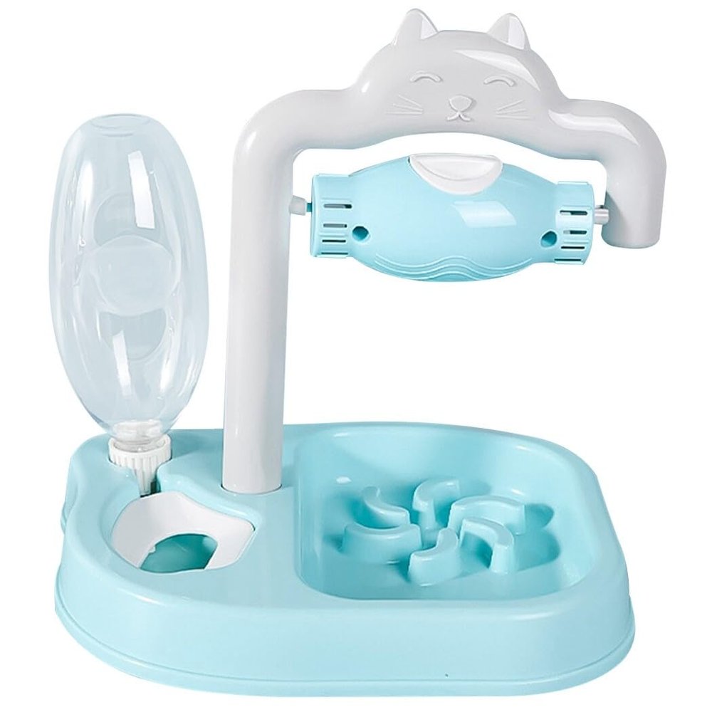 3-in-1 Interactive Slow-Feeder Station for Cats and Small Dogs