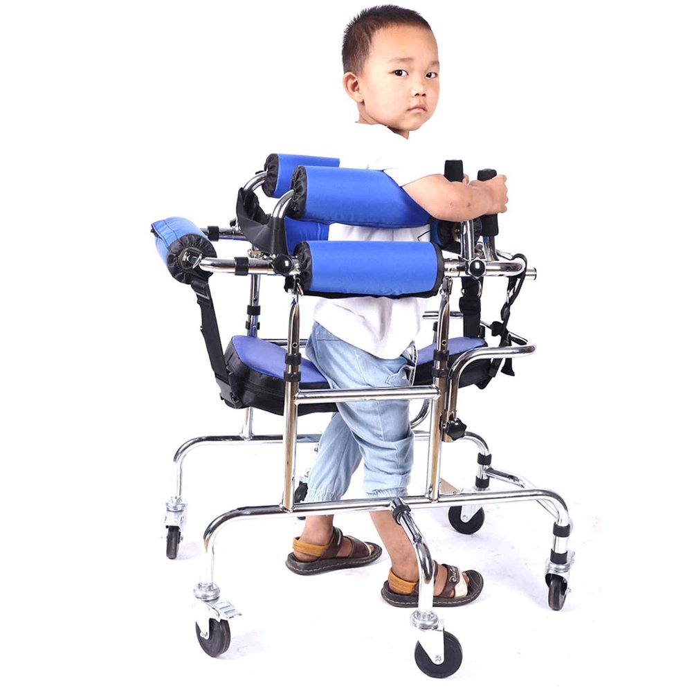Children’s Walker for Cerebral Palsy with Seat, 6 Wheels