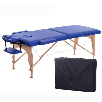 CAFIEDR Professional Folding Massage Table, Height-Adjustable Beauty Bed, 2-Section Portable Facial Spa Bed with Carrying Bag