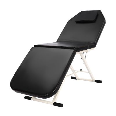 PurpleMinder 3-Zone Folding Massage Table, Black, 182 x 60 cm
