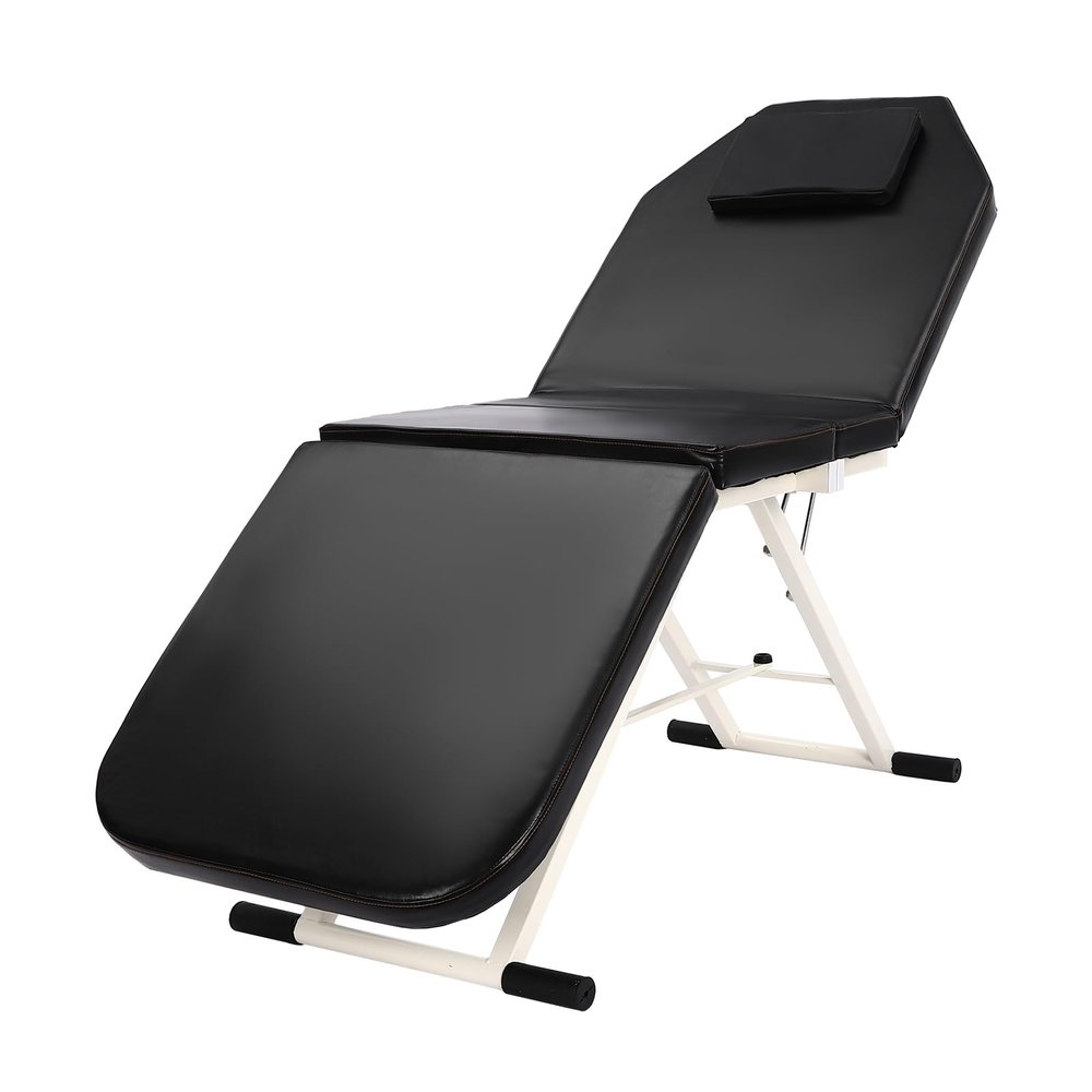 PurpleMinder 3-Zone Folding Massage Table, Black, 182 x 60 cm