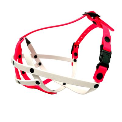 Biothane Muzzle for Dogs | Training & Behavior | Strong, Waterproof Design | Frenchie & Similar Breeds | Handmade, Durable (Neon Pink, BF0)