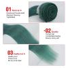 Green Braided Brazilian Straight Human Hair Bundles, 26/26/28/28 in view 4