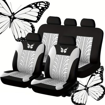 NURCIX Car Seat Cover Set, Compatible with FIAT Ottimo, Complete Set, 4-Grey
