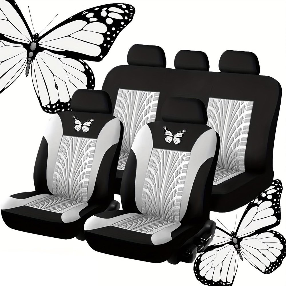 NURCIX Car Seat Cover Set, Compatible with FIAT Ottimo, Complete Set, 4-Grey