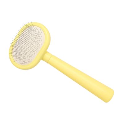 BESPORTBLE Stainless Steel and Plastic Pet Grooming Comb, Yellow