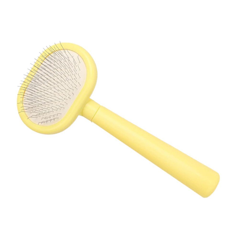 BESPORTBLE Stainless Steel and Plastic Pet Grooming Comb, Yellow