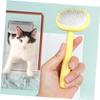 BESPORTBLE Stainless Steel and Plastic Pet Grooming Comb, Yellow view 2