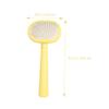 BESPORTBLE Stainless Steel and Plastic Pet Grooming Comb, Yellow view 3