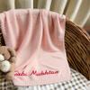 TICBIK Personalized Baby Blanket with Name, Cotton Knitted Baby Blanket view 3