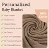 TICBIK Personalized Baby Blanket with Name, Cotton Knitted Baby Blanket view 4