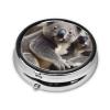 Cute Koala Print Round Pill Box for Purse or Pocket view 2