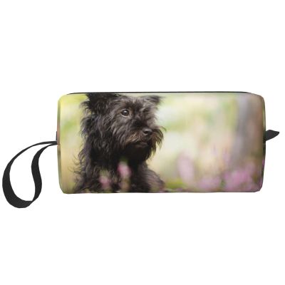 Affenpinscher Lawn Black Dogs Monkey Terrier Makeup Bag