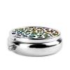 Rainbow Leopard Round Pill Case for Pocket or Handbag view 3