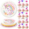 Unicorn Edible Cake Decorations, 25-Piece Set view 1