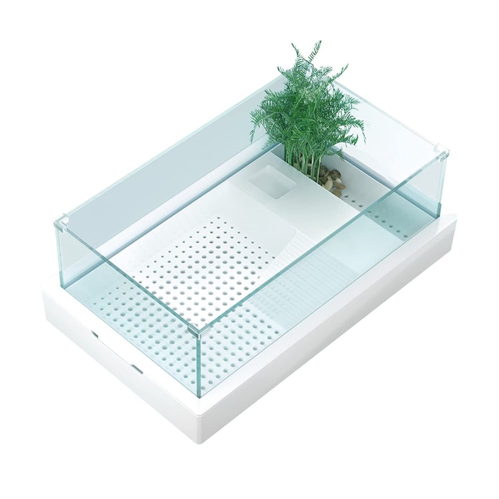 Large Turtle Tank with Cover and Triangular Terrace