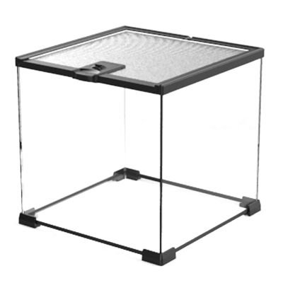 Reptile Glass Terrarium Tank, 30 x 30 x 29 cm