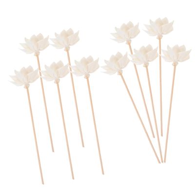 Diffuser Sticks, 10 Pieces, Beige, Rattan and Tetrapanax