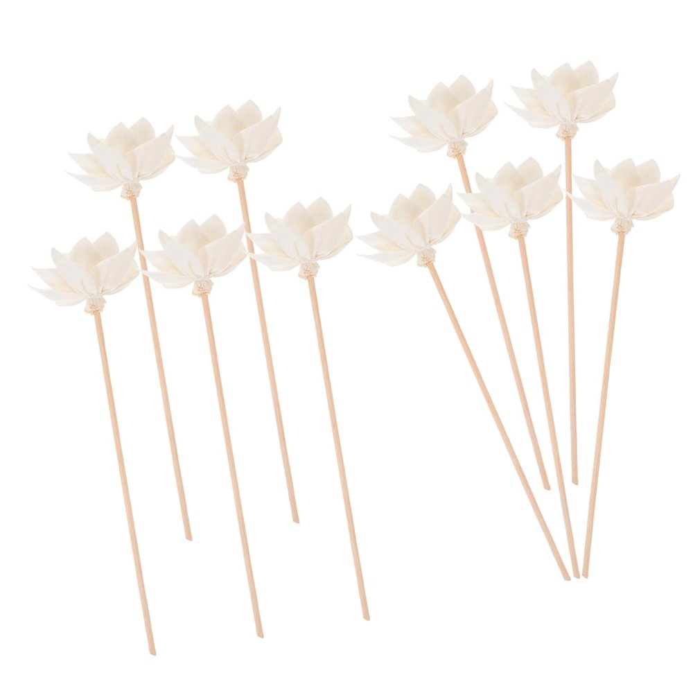Diffuser Sticks, 10 Pieces, Beige, Rattan and Tetrapanax