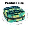 RODAILYCAI Women's Menstrual Pad Storage Bag with Zipper, Tropical Green Sunrise Landscape view 3