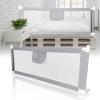 Fogmiea Bed Rail for Children, Fall Protection, Airy Mesh, Height-Adjustable, Gray, 180 x 80 cm (One Side) view 1