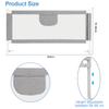 Fogmiea Bed Rail for Children, Fall Protection, Airy Mesh, Height-Adjustable, Gray, 180 x 80 cm (One Side) view 2