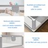 Fogmiea Bed Rail for Children, Fall Protection, Airy Mesh, Height-Adjustable, Gray, 180 x 80 cm (One Side) view 3