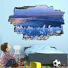 3D Wall Decal with Breakthrough Effect, Winter Snow Forest and Mountains, Removable Vinyl view 1